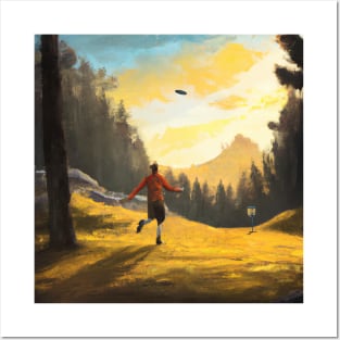 Disc Golf in a Mountain Valley Posters and Art